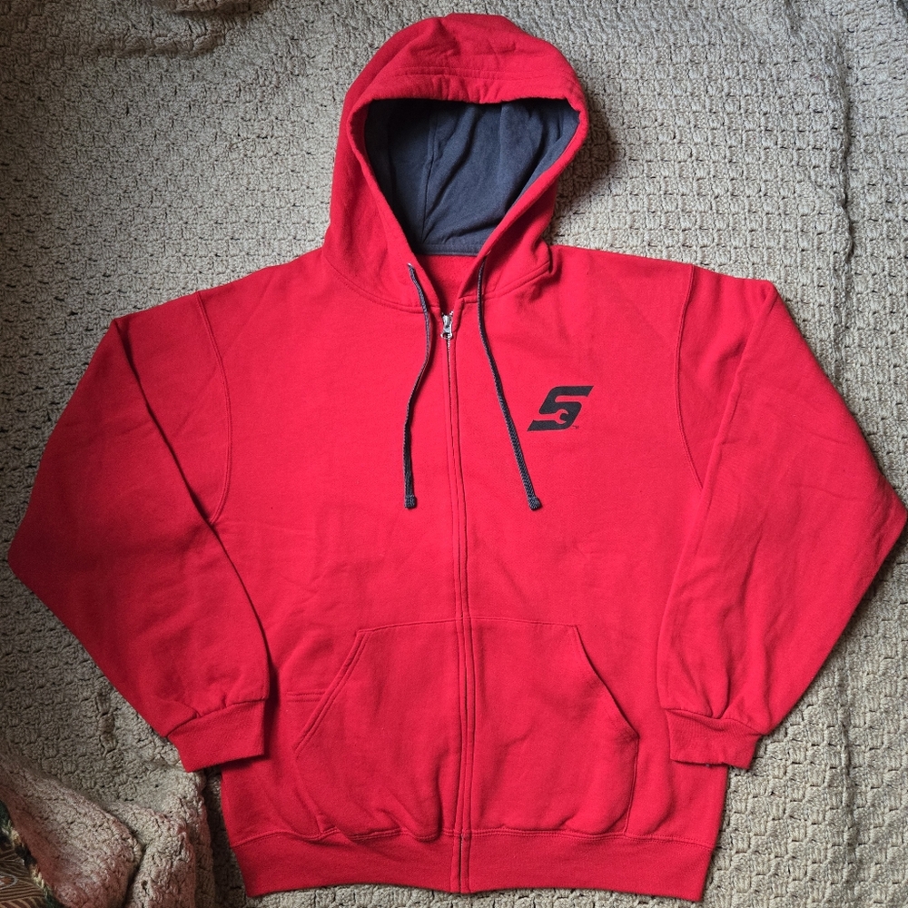 Snap-on Red Zip-up Hooded Sweatshirt NWOT Small